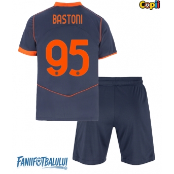 Inter Milan Alessandro Bastoni #95 Echipament de Fotbal Replică 2025-26 Copii Treilea (+ Șorturi)